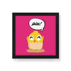 Imagem de Arte Maníacos Quadro Decorativo Pinto Ovo - 50x50cm (Moldura em laca )