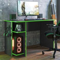 Imagem de Mesa Gamer com Suporte de Fone Zalie Preto Verde