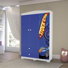 Imagem de Guarda Roupa Infantil 3 Portas 2 Gavetas Stock Car Espanha