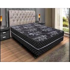 Imagem de Cama Box Casal Conjugada Ortopédico Premium Preta - D10plus