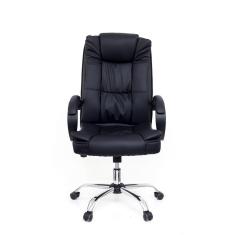 Imagem de Cadeira de Escritório Presidente Preta Giratória Com Base Cr