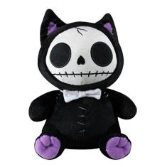Imagem de SUMMIT COLLECTION Furrybones Gato preto Mao Mao usando branco gravata boleta boneca de pelúcia
