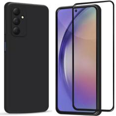 Imagem de Capa Capinha Case Preta De Silicone Compatível Com Galaxy M54 5G + Pel