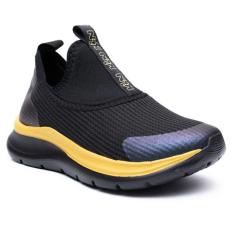 Imagem de Tênis Infantil Klin Way Menino - Preto e Amarelo