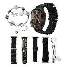 Imagem de Relogio Smartwatch Series 9 Mini AMOLED 5 Pulseira 41mm GPS NFC Mult-F