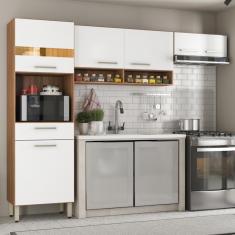 Imagem de Armário De Cozinha Compacta 3 Peças Dama Amêndola Touch-branco