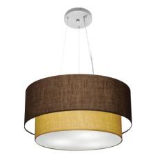 Imagem de Lustre Duplo Cilíndrico Md-4369 45X40cm Bivolt Café Palha