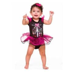 Imagem de Fantasia De Caveira Mexicana Bebe Feminino De Halloween - Fantasias Ca
