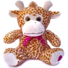 Imagem de Pelúcia Safari Com Lacinho 30Cms - Modelos Tigre Elefante Zebra Leão M