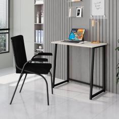 Imagem de Escrivaninha Dobrável Fit Mds. 77 * 45 * 80 Preto/Off White