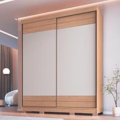 Imagem de Guarda Roupa Solteiro 2 Portas De Correr 3 Gavetas Magno Móveis Castro