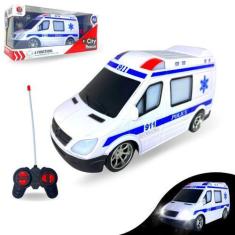 Imagem de Carrinho De Controle Remoto Van Policia Acende Farol F114 - Europio