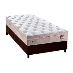 Imagem de Cama Box Solteiro: Colchão Molas Plumatex Masterpocket Ensacadas Miami + Base Brown(88X188)