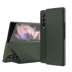 Imagem de Capa tipo carteira de couro com proteção total para Samsung Galaxy Z Fold4 5G Fold 4 Fold3 Fold 3 2 Fold2 Capas sem impressão digital, verde, para Samsung Z Fold 4