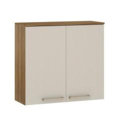 Imagem de Armário De Cozinha Aéreo 2 Portas 1 Prateleira Cristal 80cm - Luciane