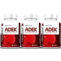 Imagem de 3x Vitaminas A D E K 500MG 180 Capsulas - New Four
