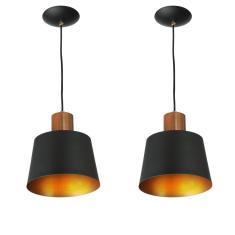 Imagem de Kit 2 Lustres Pendentes Florença De Alumínio  Com Cobre