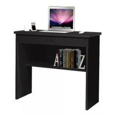 Imagem de Mesa Escrivaninha Notebook Office Com Gaveta Vitoria Preto  - Romar