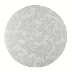 Imagem de 6 Capa Sousplat Supla Tecido Jacquard Branco 35cm Diâmetro