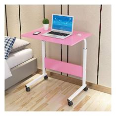 Imagem de SilteD Mesa de computador móvel sobre a cama Mesa sobre a cama com altura ajustável, mesa de suporte para laptop móvel, mesa para laptop portátil e resistente com rodas, sala de estar, mesa de sala