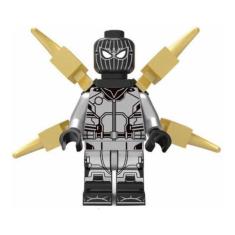 Imagem de Boneco Blocos De Montar Aranha Traje Negro Teia Dourada