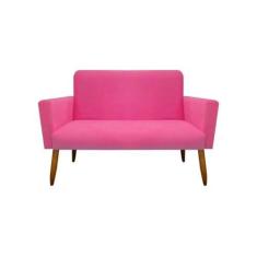 Imagem de Namoradeira Decorativa Malibu 2 Lugares Material Sintético Rosa Pink -
