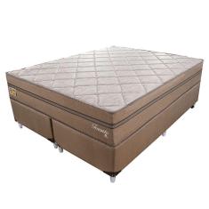 Imagem de cama box com colchão queen toronto mola ensacada (70x158x198) dourado e bege