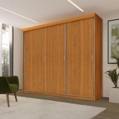 Imagem de Guarda Roupa Casal Ambiente Ímola 3 Portas de Correr Freijó - Luapa