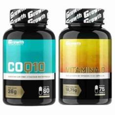 Imagem de Coenzima Q10 60 Caps + Vitamina D 75 Caps Growth
