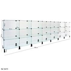 Imagem de Balcão de Atendimento Modulado em Vidro - 3,50 x 1,00 x 0,40