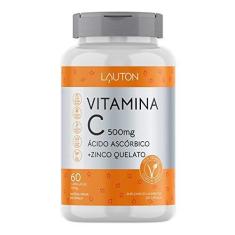 Imagem de Vitamina C 500mg + Zinco 7mg 60 Cps Vegano | Lauton