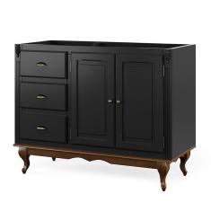 Imagem de Balcão De Pia Para Cozinha Hannover - M560703 Largura 120cm Cor Laca - Preta