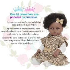Imagem de Boneca Reborn Realista Bebê Menina 46cm Bolsa Acessórios - Cegonha Reb
