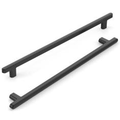 Imagem de KNOKLOCK Pacote com 10 puxadores de armário de cozinha de 254 mm (10 polegadas) preto fosco puxadores de armário de cozinha puxadores de gaveta para armário guarda-roupa