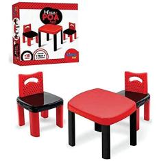 Imagem de Mesinha Infantil Poá Red Com 2 Cadeiras - Simo Toys