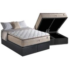 Imagem de Cama Box Baú King: Colchão Molas Ensacadas Anjos Masterpocket Confortable + Base Gray(193X203)