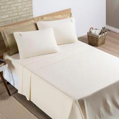 Imagem de Jogo De Cama Casal Padrão 4 Peças Percal 200 Fios Coleção Liana - Feir