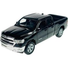 Imagem de Caminhonete Coleção Miniatura Dodge Ram Preto Metal Welly 1:24