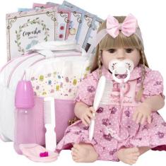 Imagem de Boneca Bebê Reborn 100% Silicone Realista Loira - Cegonha Reborn Dolls