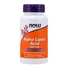 Imagem de Alpha Lipoic Acid Ácido Alfalipóico 250 Mg 60 Cápsulas Now Foods
