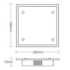 Imagem de Plafon Taschibra Zimbros - 2 Lâmpadas Branco