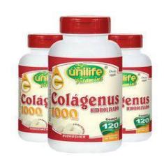 Imagem de Kit 3 Colágeno Hidrolisado Unilife 1000mg 120 Cápsulas