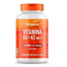 Imagem de Biogens Vitamina D3 2000Ui + K2 Mk7 100Mcg Oleo De Oliva 60 Caps