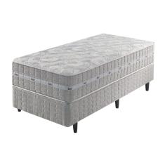 Imagem de Conjunto Cama Box Solteiro Molas Ensacadas Alabama 88x188x61cm