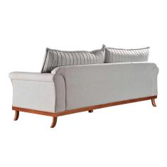 Imagem de Sofá 3 Lugares Louise Linho Cinza