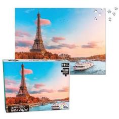 Imagem de Quebra Cabeça Torre Eiffel Paris 1000 Peças Puzzle Premium - Pais E Fi