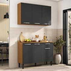 Imagem de Armário de Cozinha Compacta Vegas 120cm Grafite Itatiaia
