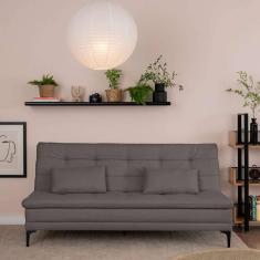 Imagem de sofá-cama casal 3 lugares prince suede cinza