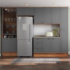 Imagem de Cozinha Completa Milla Ultra Armário e Balcão Nog/cinza Carraro