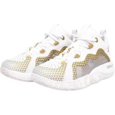 Imagem de Rip It Tênis feminino de vôlei Future Court, certificado VERT, Go Half Size Up, Branco/Ouro, 38
